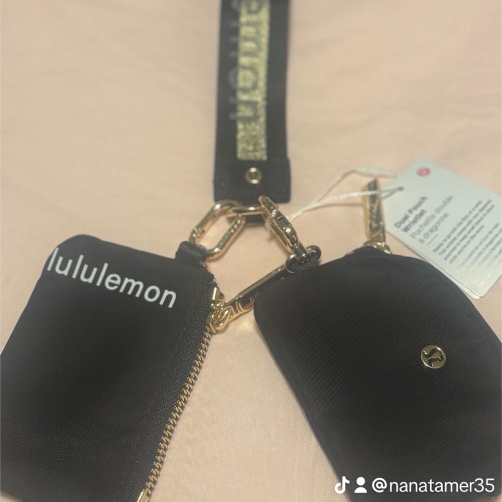lululemon athletica Black and Gold Wallet Set